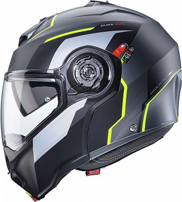 Caberg Duke Evo Move, Klapphelm - Matt Grau/Schwarz/Neon-Gelb - L von Caberg