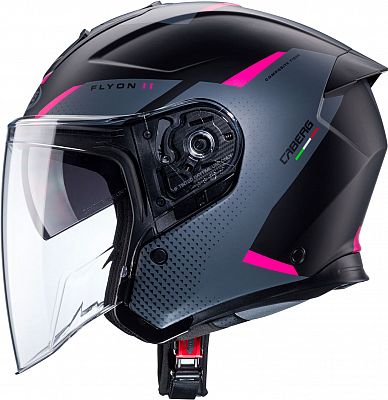 Caberg Flyon II Boss, Jethelm - Matt Schwarz/Grau/Pink - M von Caberg