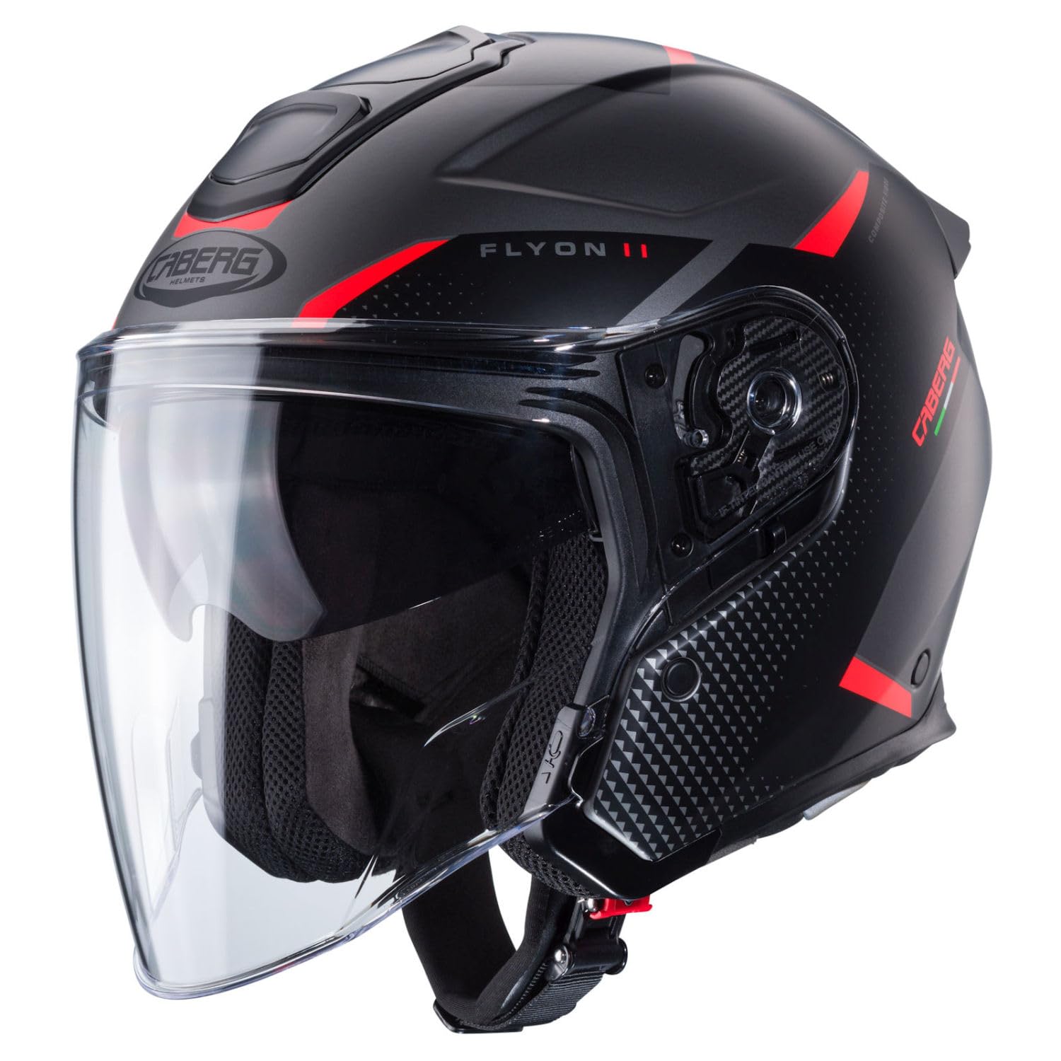 Caberg Flyon II Boss Jethelm (Grey/Black/Red,XL (61/62)) von Caberg