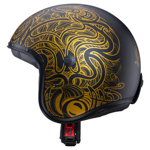 Caberg Freeride Maori Jethelm Schwarz Gold von Caberg