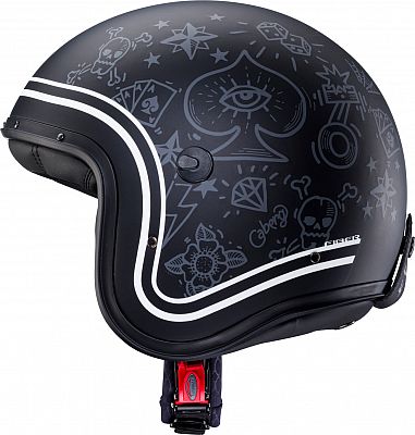 Caberg Freeride Tattoo, Jethelm - Matt Schwarz/Weiß/Grau - XXL von Caberg