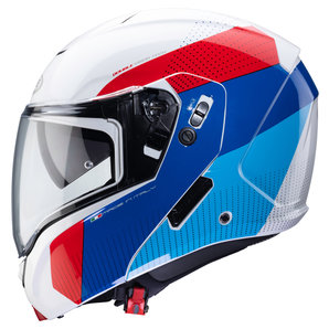 Caberg Horus Scout Klapphelm Weiss Rot Blau von Caberg