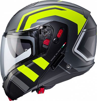 Caberg Horus X Road, Klapphelm - Matt Grau/Schwarz/Neon-Gelb - M von Caberg