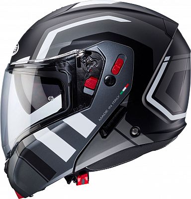 Caberg Horus X Road, Klapphelm - Matt Schwarz/Grau/Weiß - L von Caberg