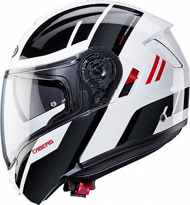 Caberg Levo X Manta, Klapphelm - Weiß/Schwarz/Rot - XL von Caberg