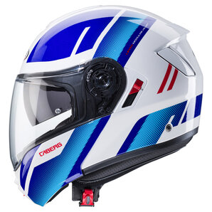 Caberg Levo X Manta Klapphelm Weiss Blau Rot von Caberg