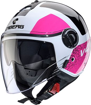 Caberg Riviera V4 X Alpha, Jethelm - Weiß/Schwarz/Pink - M von Caberg