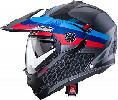 Caberg Tourmax X Sarabe, Klapphelm - Matt Grau/Rot/Blau - M von Caberg