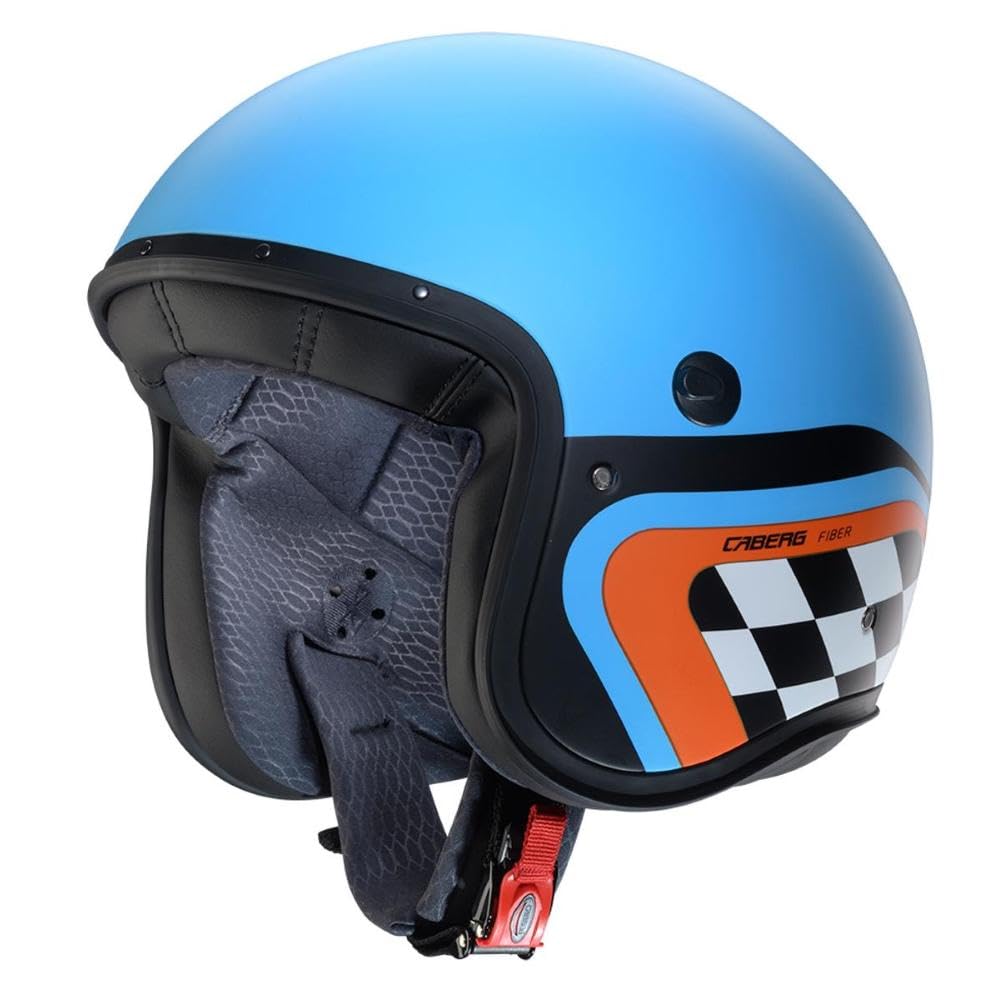 Helm Caberg Freeride X ECE06 Daytona P5 mattblau / schwarz / orange Größe M (57-58 cm) von Caberg