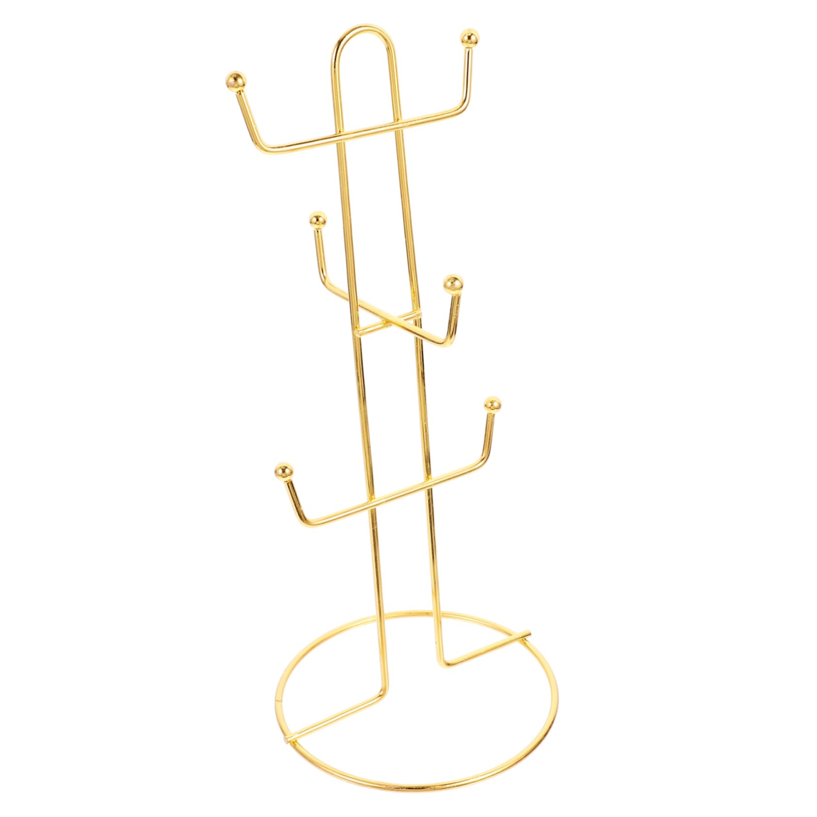 Cabilock 3st Kaffeetassenhalter Bar Teetassen- Und Untertassenhalter Halter Für Kaffeebecher Becherbaum-Organizer-Rack Tassenbaum Für Die Arbeitsplatte Tassenbaumhalter Stand Golden Eisen von Cabilock