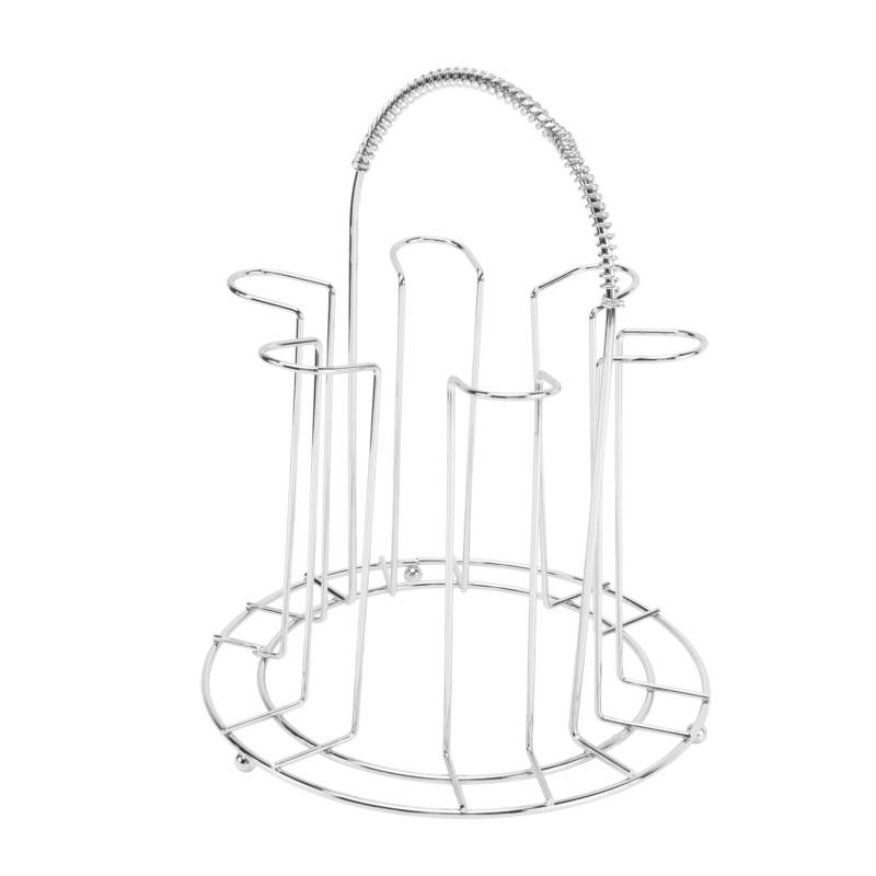Cabilock 6 Getränkehalter Aus Glas Halterungen Für Regale Regalhalterungen Würze Inhaber Teetassenhalter-ausstellungsstand Kiste Abtropfflächen Becherregal Für Die Arbeitsplatte Silver von Cabilock