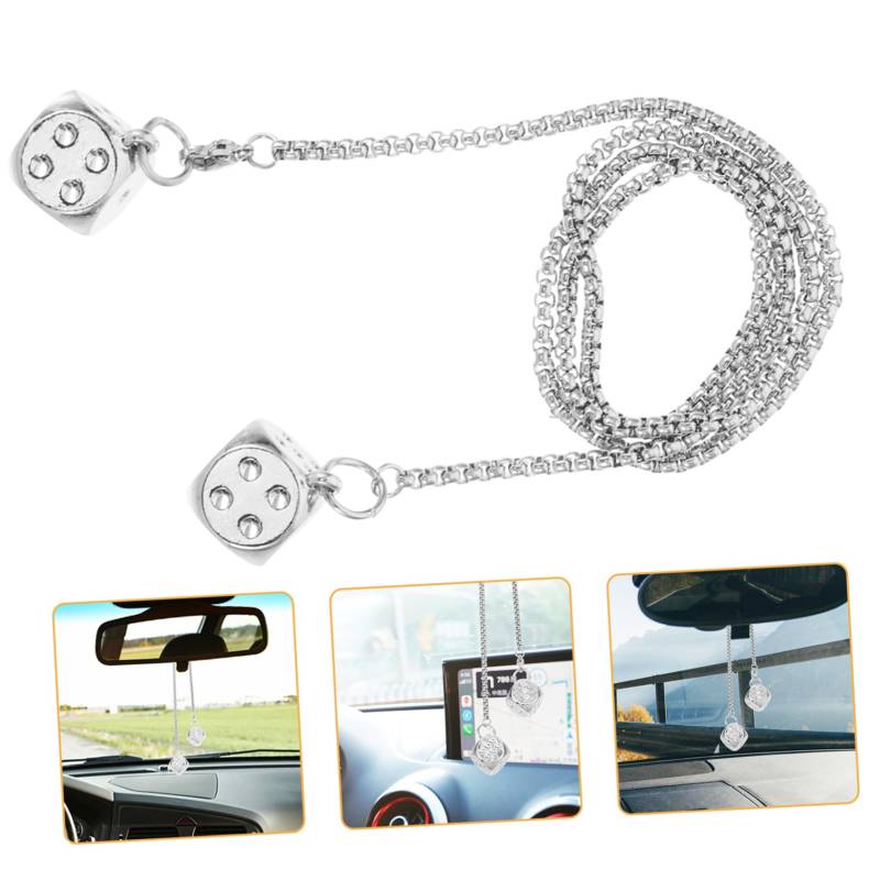 Cabilock Auto Würfel Anhänger Fuzzy Würfel Für Rückspiegel Rückspiegel Anhänger Auto Rückansicht Würfel Auto Ornament Auto Hängeornament Würfel Für Auto Fuzzy Würfel Ornament von Cabilock