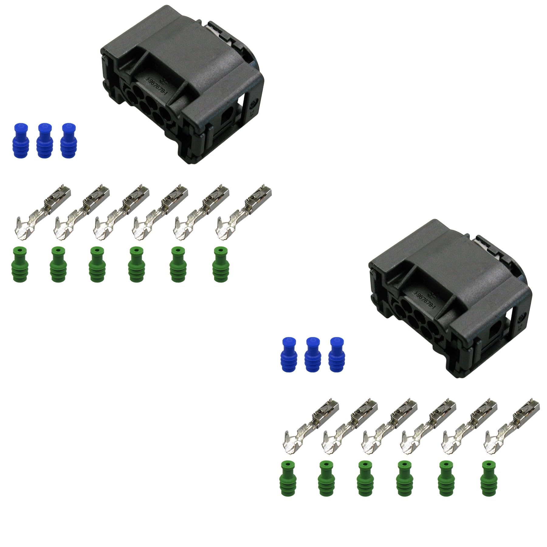 2X Reparatur Stecker 6-polig Höhensensor Höhenstandssensor Niveauregulierung Niveausensor kompatibel zu VW, BMW und Mercedes von Cable Solution