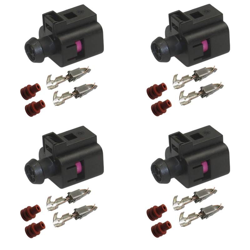 4X Stecker 1J0973722 Reparatursatz 2-pol. Buchse 1,0²-2,5² OEM 1J0 973 722 KFZ Elektrik von Cable Solution