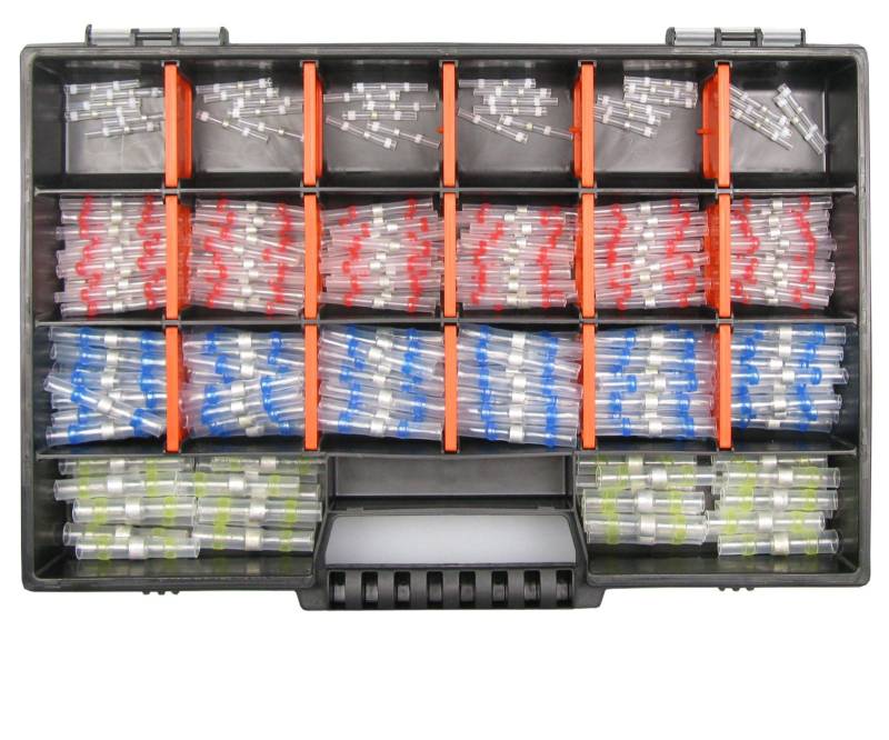 cable solution Lötverbinder 265 Teile Sortiment Set für Industrie Elektrik KFZ LKW Auto Box 24 von cable solution