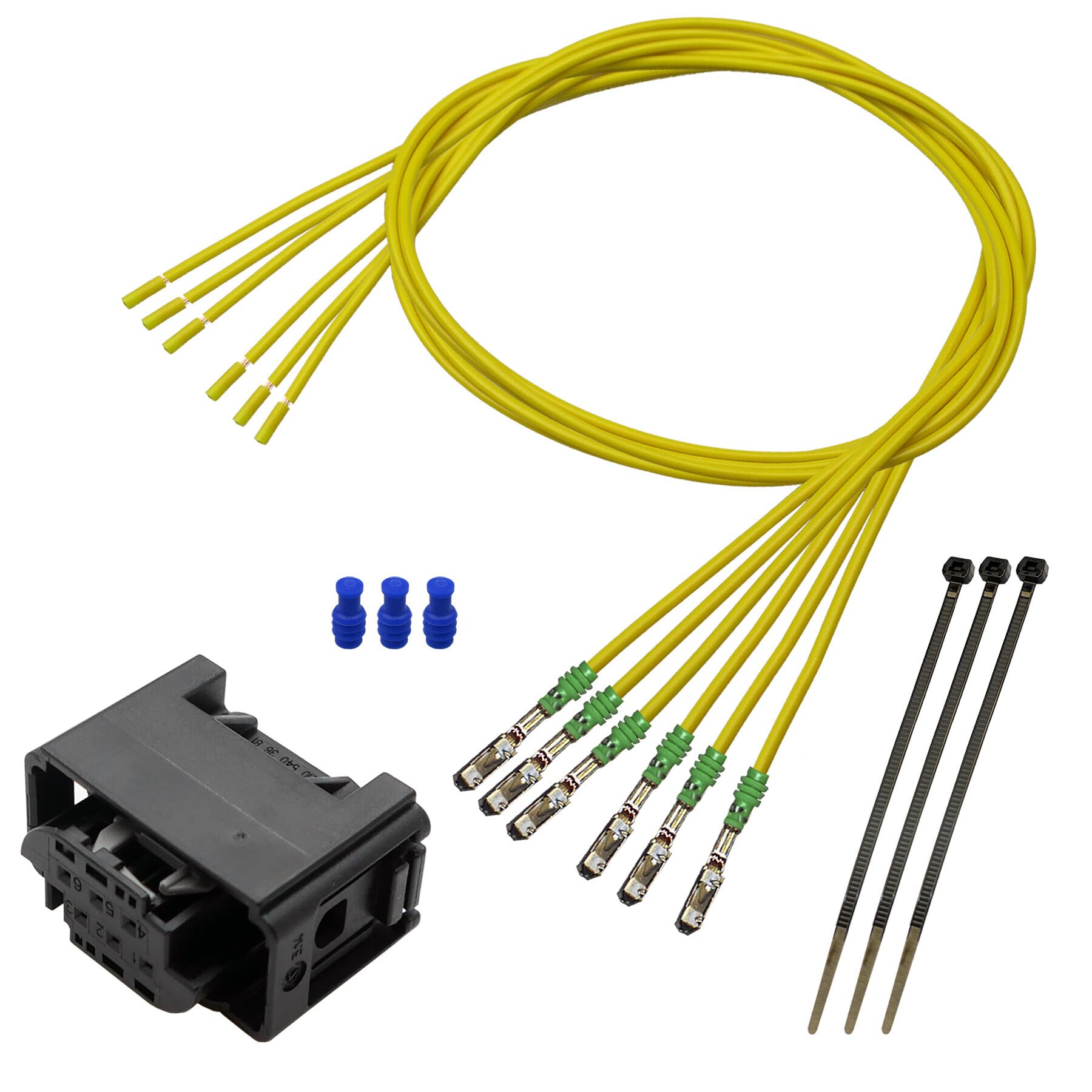 Reparatur Stecker Höhensensor Höhenstandssensor Niveauregulierung Niveausensor 7M0973119 736410707500 A2105403681 Kompatibel mit VW, BMW, Mercedes von Cable Solution