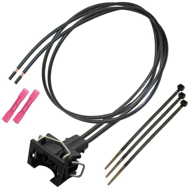 Reparatursatz Kabelsatz 2-polig JPT Stecker kompatibel zu VW 037906240 und kompatibel zu Bosch EV1 Einspritzventil von Cable Solution