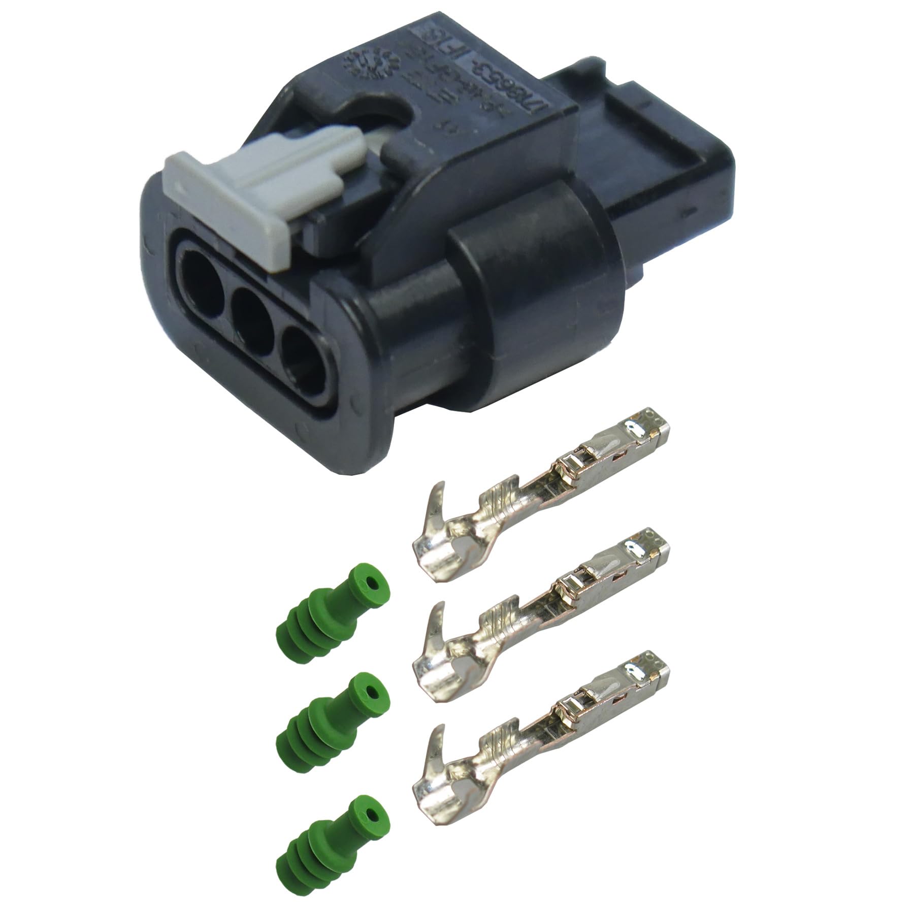 Reparatursatz Stecker Buchse 3-polig 4F0973703 / 4F0 973 703 z.B. für PDC, Park Distance Control, Parksensor, kompatibel zu VW von Cable Solution