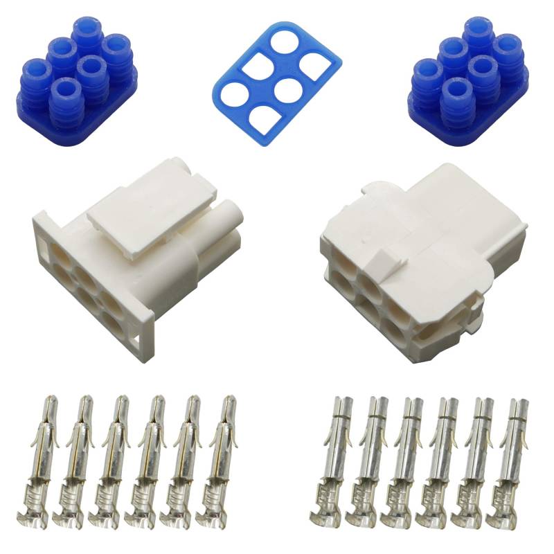 Stecker Set Steckverbinder gedichtet Universal Mate N Lok 6-polig und Kontakte von Cable Solution