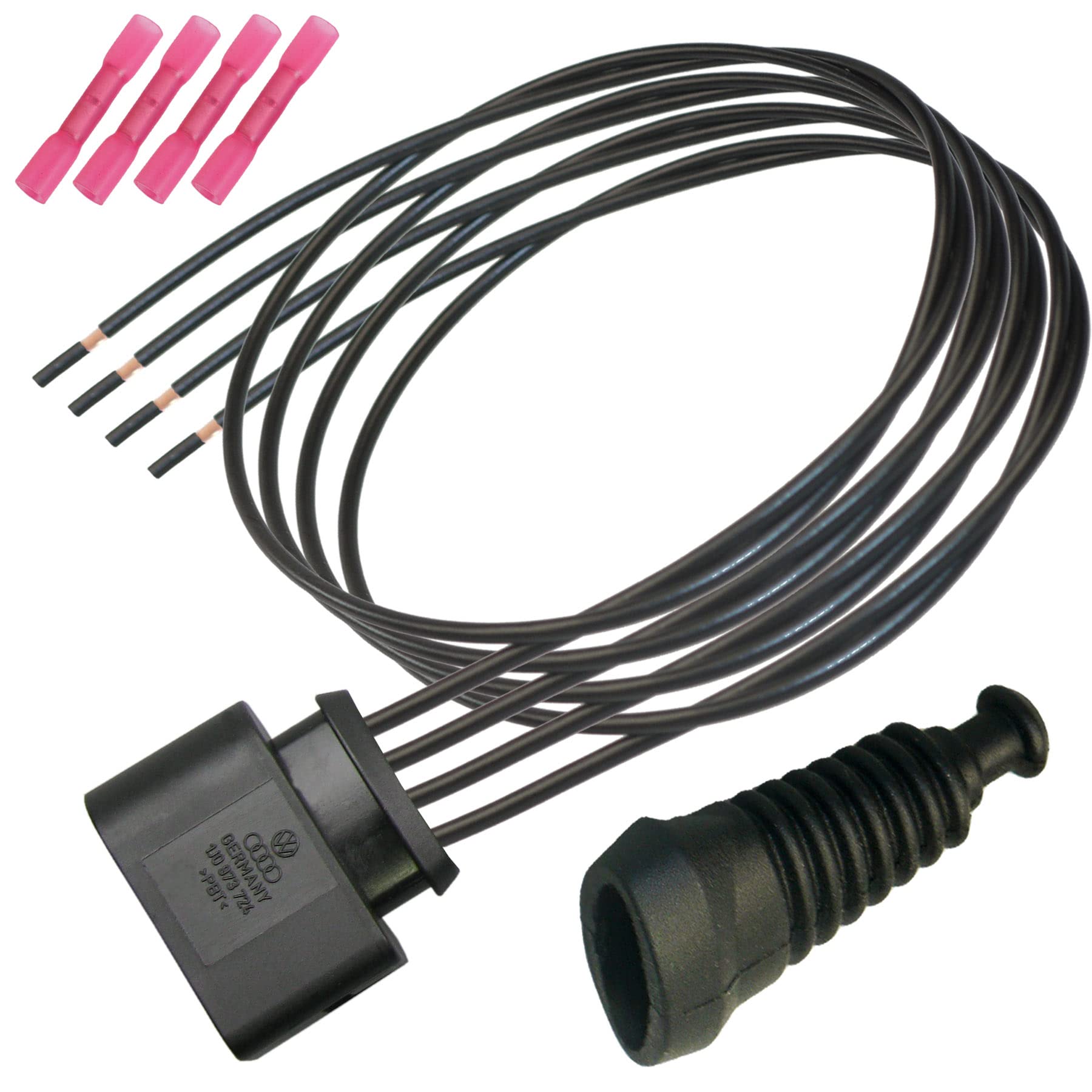 Stecker kompatibel zu VW, Audi, SEAT, Skoda 1J0973724, 1J0 973 724 Reparatursatz 1,50² 4-pol. Tülle SV Kabelsatz Zündspule von Cable Solution