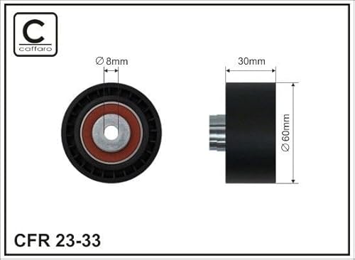 Caffaro 23-33 Ablenkung/Führung Rolle mit Zahnriemen, 60mm x 30mm von Caffaro