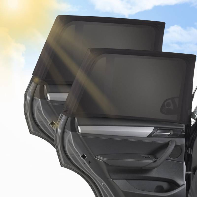 CaiTang 2 Stück Sonnenschutz Auto Baby, 2024 New Sonnenschutz Auto mit UV Schutz, Universal Sonnenschutz Auto Kinder, Schützt Mitfahrer, Kinder & Haustiere von CaiTang