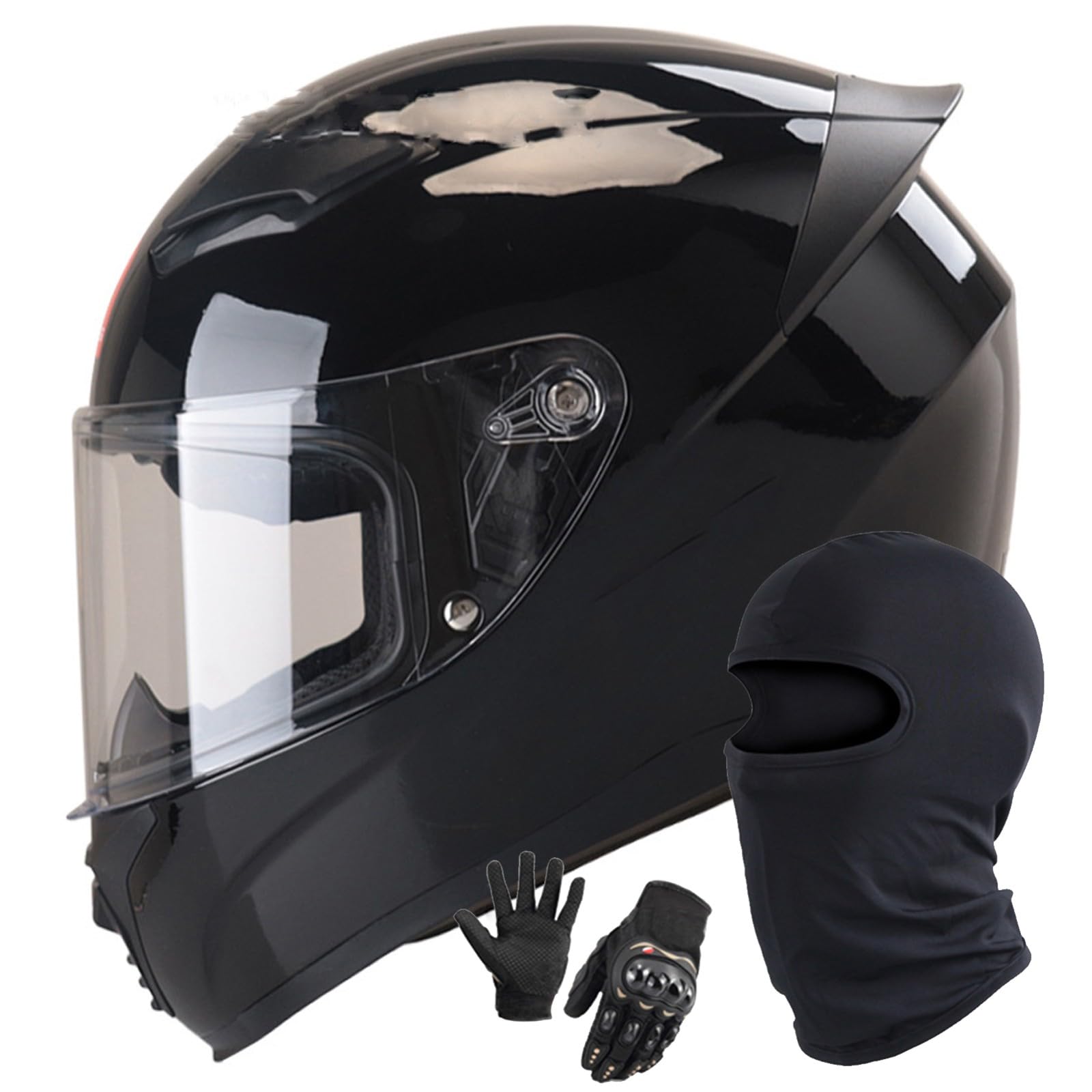 Integralhelme Für Motorradfahrer Mit Visier Leichte Motorradhelme Integral Motorradhelm Modische Integralhelme DOT/ECE-Zugelassener Motorrad Helm B,L/57-58CM von Caimcie