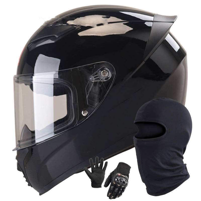 Integralhelme Für Motorradfahrer Mit Visier Leichte Motorradhelme Integral Motorradhelm Modische Integralhelme DOT/ECE-Zugelassener Motorrad Helm B,M/54-56CM von Caimcie