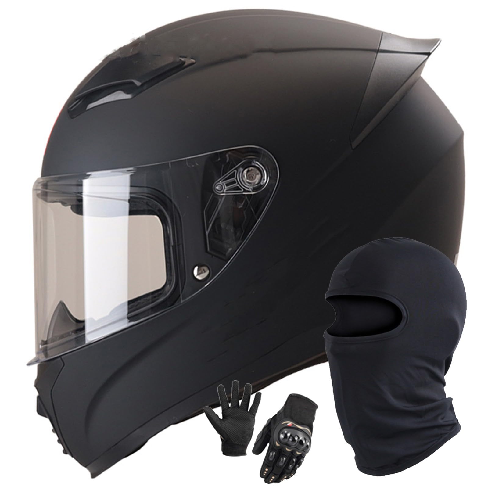 Integralhelme Für Motorradfahrer Mit Visier Leichte Motorradhelme Integral Motorradhelm Modische Integralhelme DOT/ECE-Zugelassener Motorrad Helm C,M/54-56CM von Caimcie