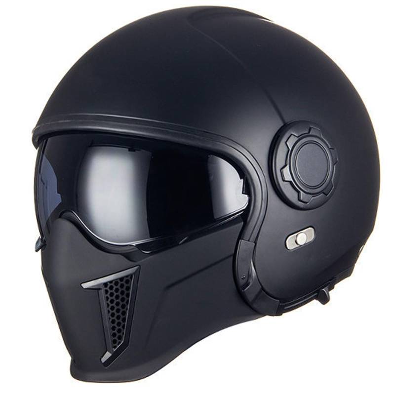 Integriert Motorradhelm DOT/ECE Genehmigt Integralhelm Motorradhelm Motorrad Integralhelm Für Frauen Männer Modularer Motocross Helm D,M/53-54CM von Caimcie