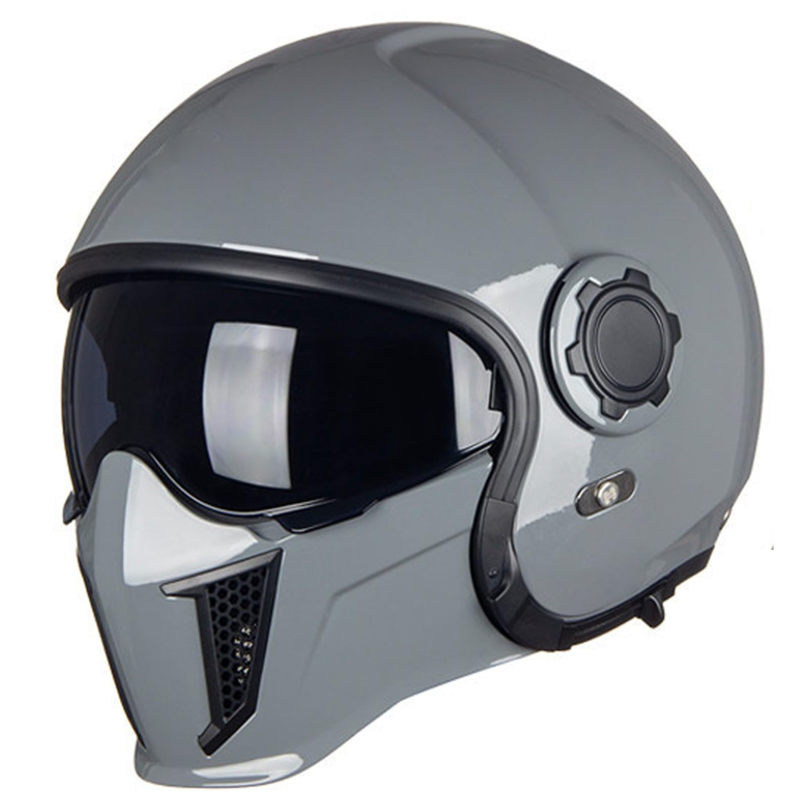 Integriert Motorradhelm DOT/ECE Genehmigt Integralhelm Motorradhelm Motorrad Integralhelm Für Frauen Männer Modularer Motocross Helm F,M/53-54CM von Caimcie