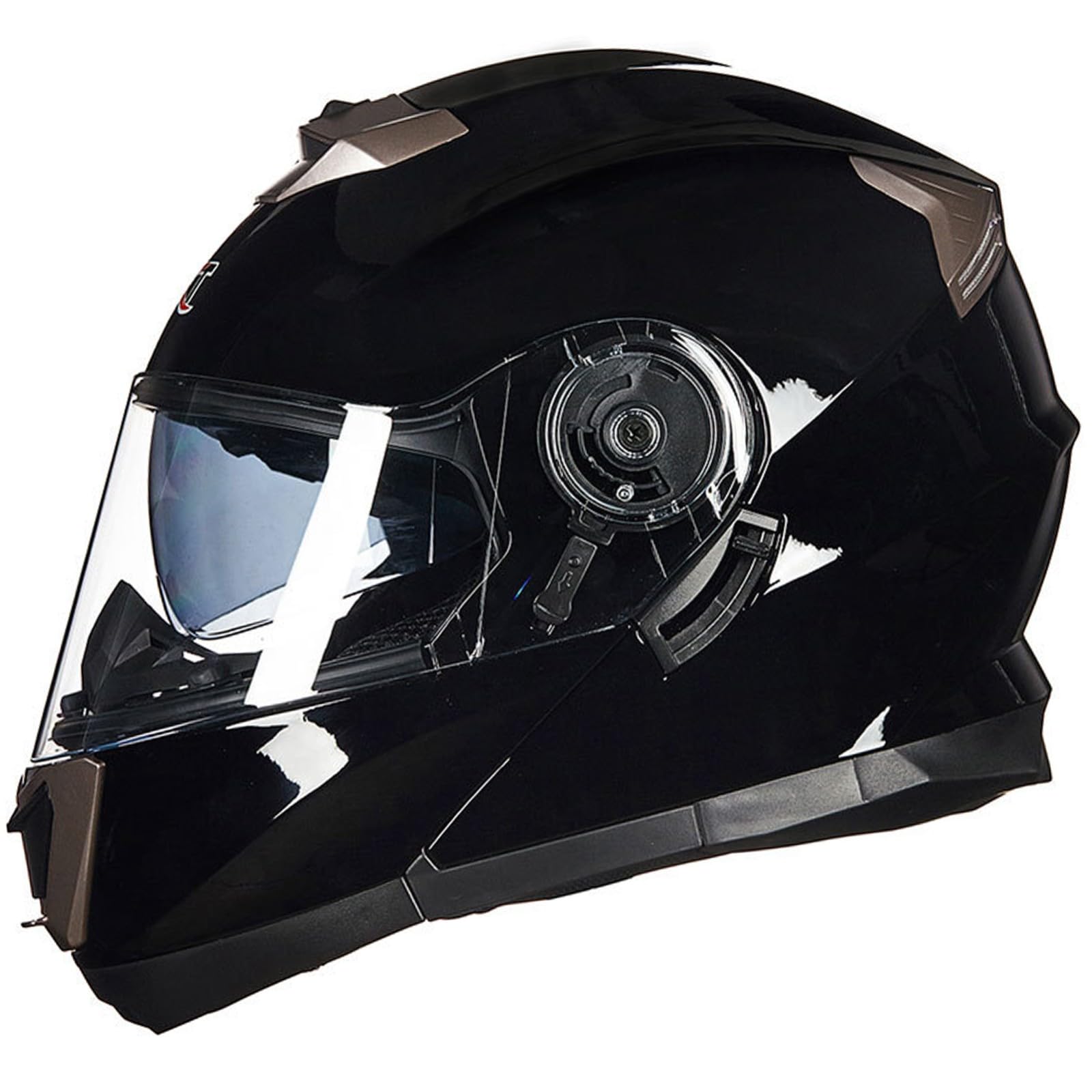 Integrierter Modularer Motorradhelm Mit Klappfront, Modularer Motorrad-Crashhelm, DOT/ECE-Zugelassener Motorradhelm Mit Klappfront Und Doppelvisier Für Männer Und Frauen A,M/57-58CM von Caimcie