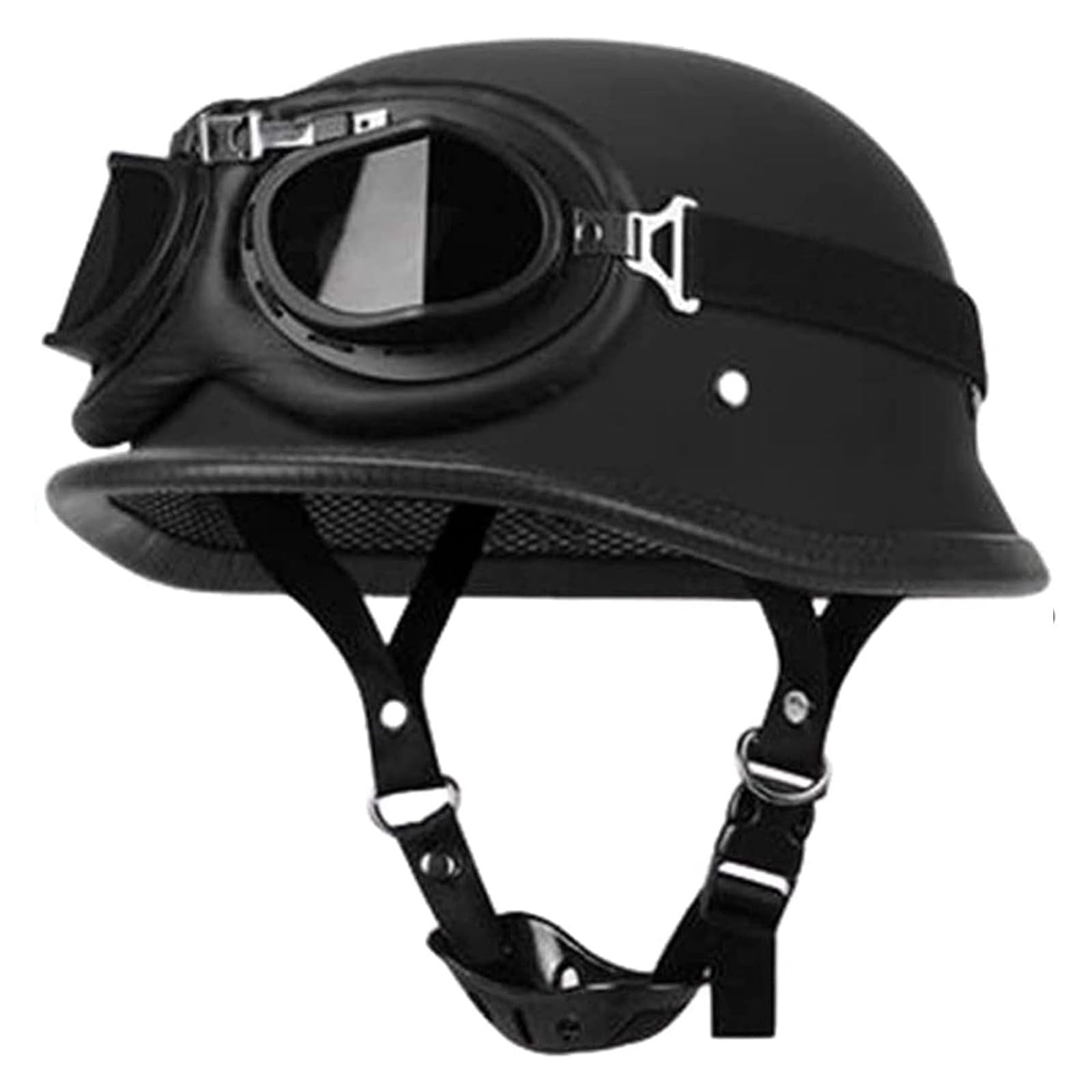 Motorrad-Halbhelm Retro-Stil Offener Motorradhelm Halbschalenhelm DOT/ECE-Geprüfter Motorradhelm Jethelm Sturzhelm Für Männer Und Frauen A,L/59-60CM von Caimcie