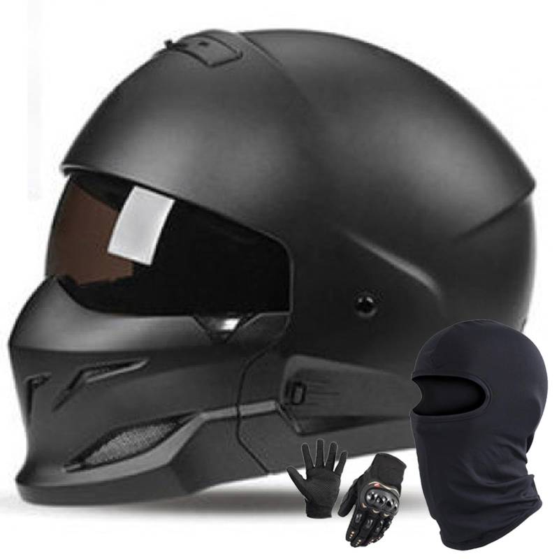 Motorradhelm Integriert Modularer Helm DOT/ECE Zertifiziert Mopeds Roller Straßenmotorräder Rennmotorradhelme Mopedhelm Scooter Chopper Helm Für Männer Und Frauen B,M/55-56CM von Caimcie