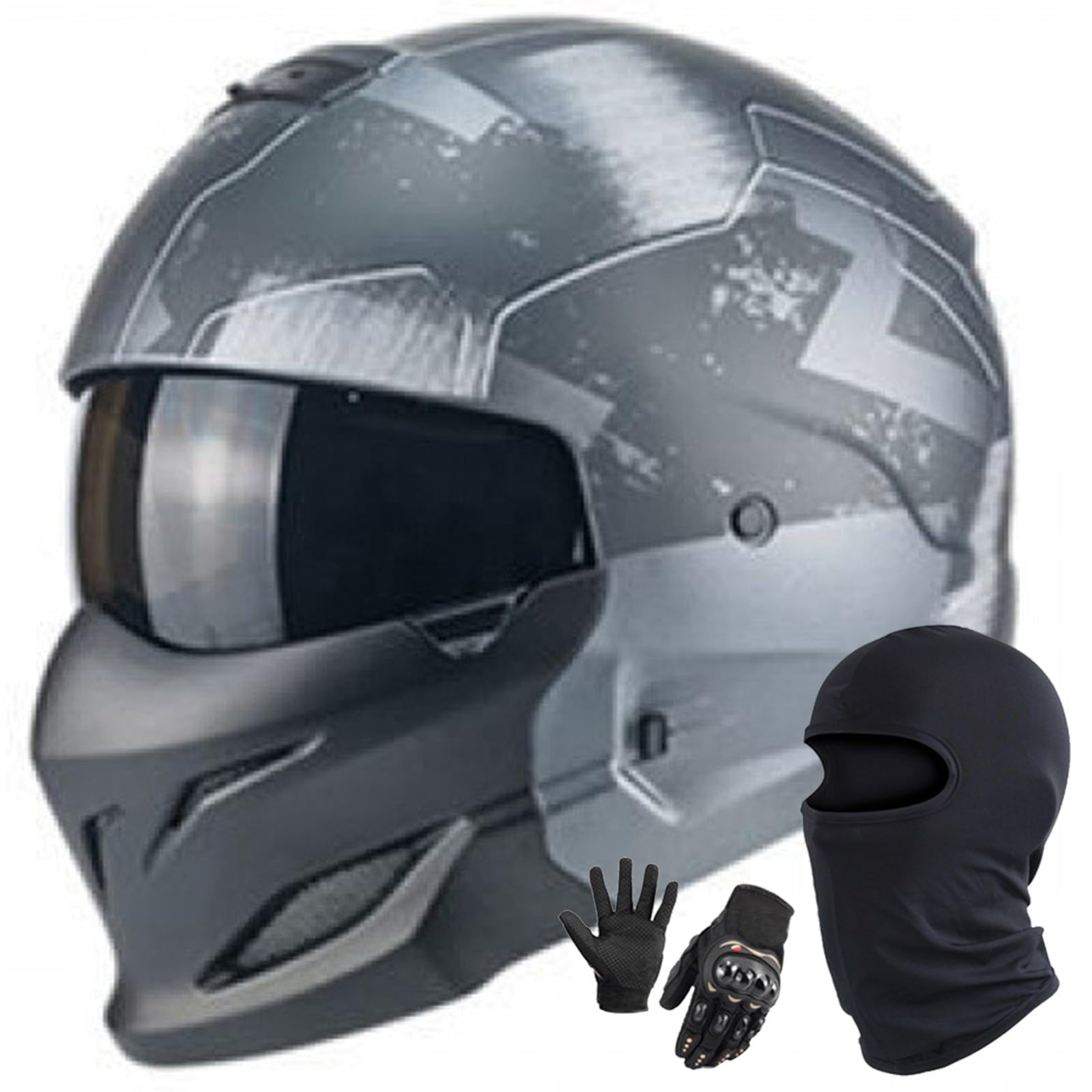 Motorradhelm Integriert Modularer Helm DOT/ECE Zertifiziert Mopeds Roller Straßenmotorräder Rennmotorradhelme Mopedhelm Scooter Chopper Helm Für Männer Und Frauen E,XL/59-60CM von Caimcie