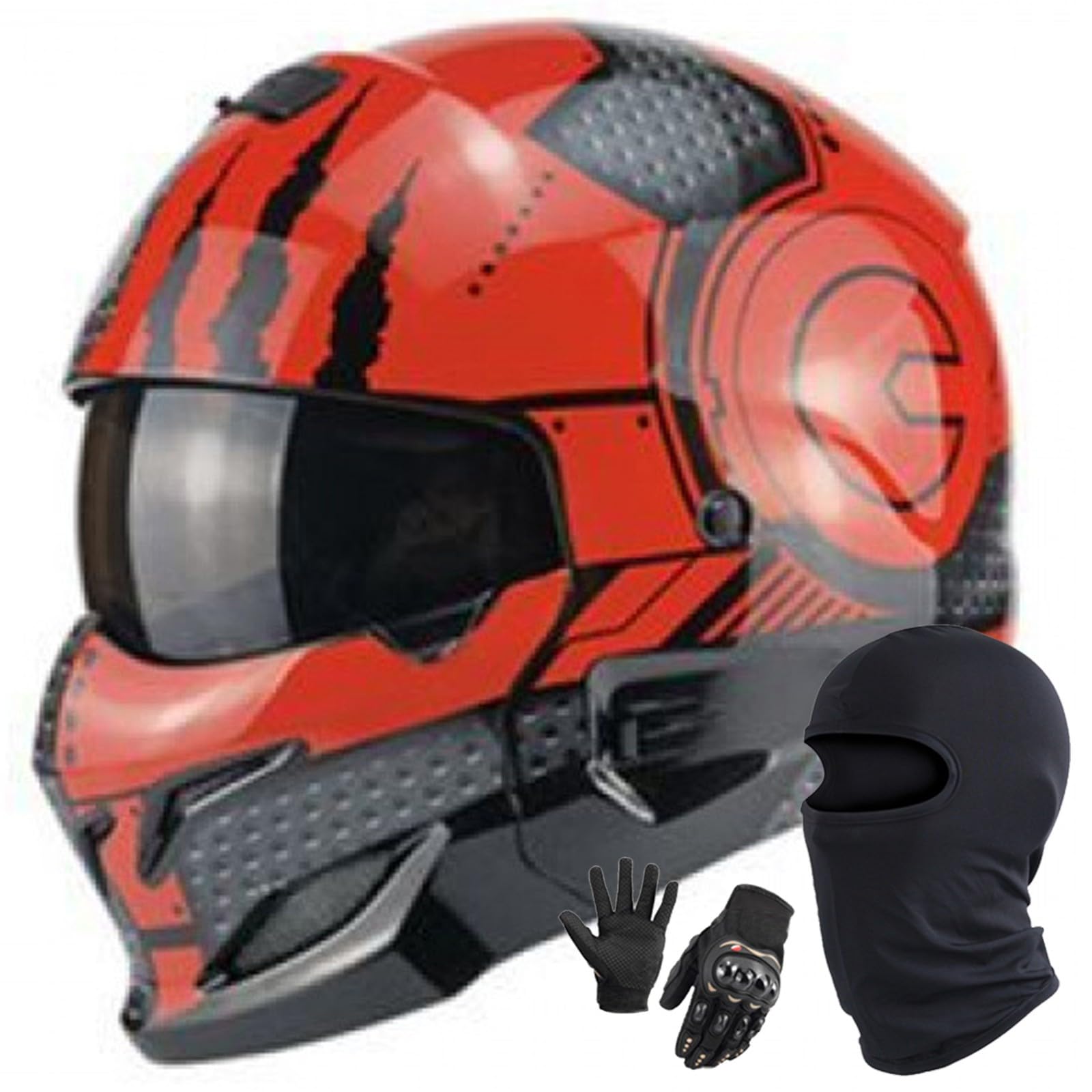 Motorradhelm Integriert Modularer Helm DOT/ECE Zertifiziert Mopeds Roller Straßenmotorräder Rennmotorradhelme Mopedhelm Scooter Chopper Helm Für Männer Und Frauen F,L/57-58CM von Caimcie