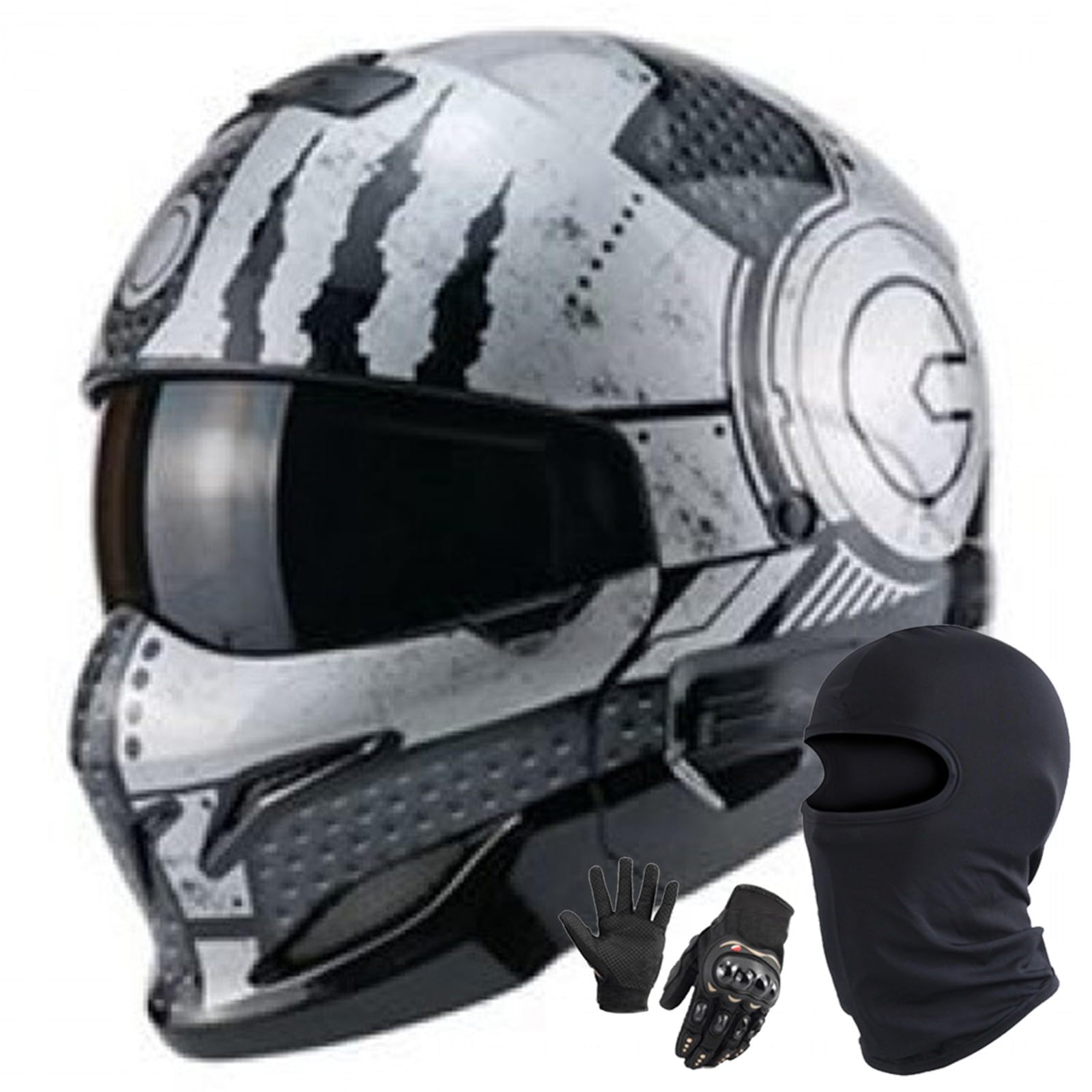 Motorradhelm Integriert Modularer Helm DOT/ECE Zertifiziert Mopeds Roller Straßenmotorräder Rennmotorradhelme Mopedhelm Scooter Chopper Helm Für Männer Und Frauen G,M/55-56CM von Caimcie