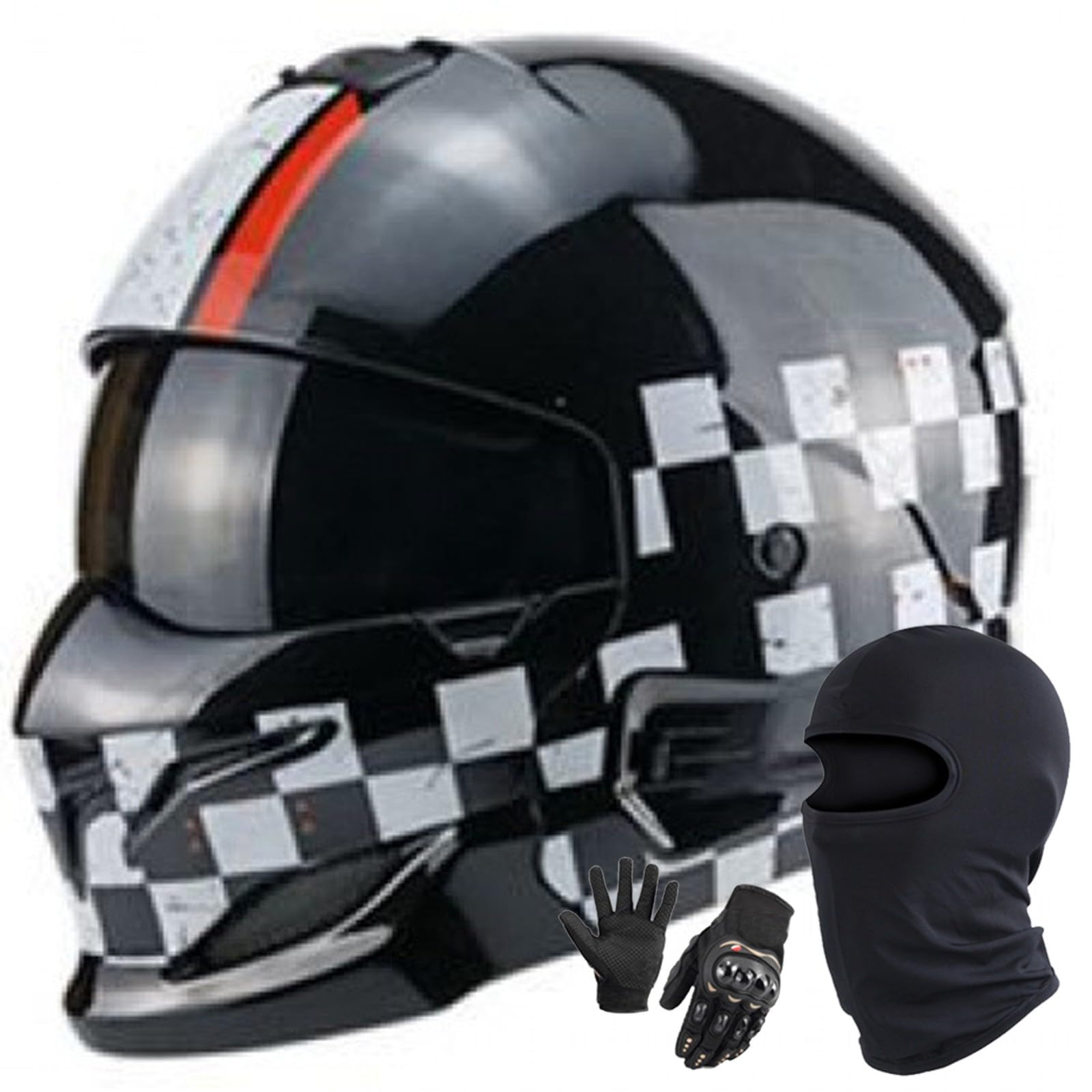 Motorradhelm Integriert Modularer Helm DOT/ECE Zertifiziert Mopeds Roller Straßenmotorräder Rennmotorradhelme Mopedhelm Scooter Chopper Helm Für Männer Und Frauen H,M/55-56CM von Caimcie