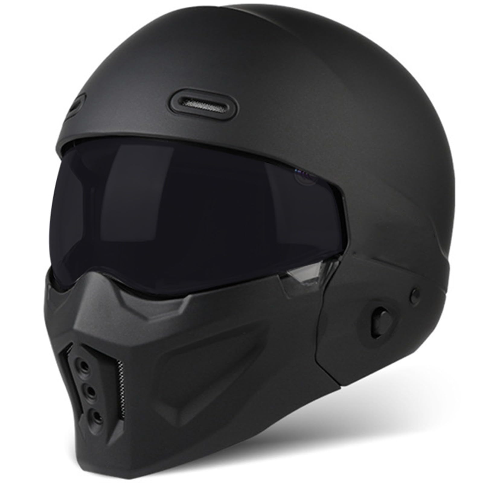 Motorradhelm Motorrad-Integralhelm DOT/ECE Zertifiziert Sturzhelm Mit Visier Integriert Motorradhelm Helm Mit Umschaltbarem Modus 3/4 Helm Für Herren Damen C,M/57-58CM von Caimcie