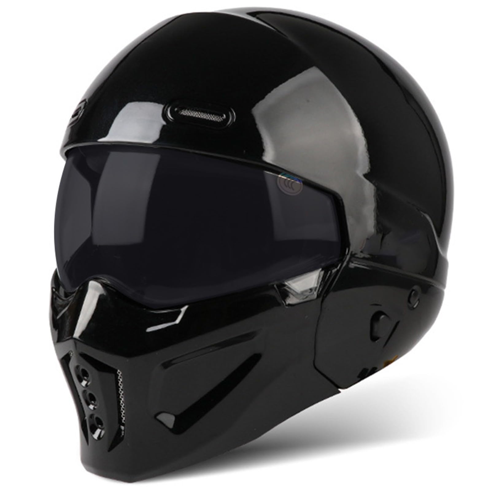 Motorradhelm Motorrad-Integralhelm DOT/ECE Zertifiziert Sturzhelm Mit Visier Integriert Motorradhelm Helm Mit Umschaltbarem Modus 3/4 Helm Für Herren Damen D,L/59-60CM von Caimcie