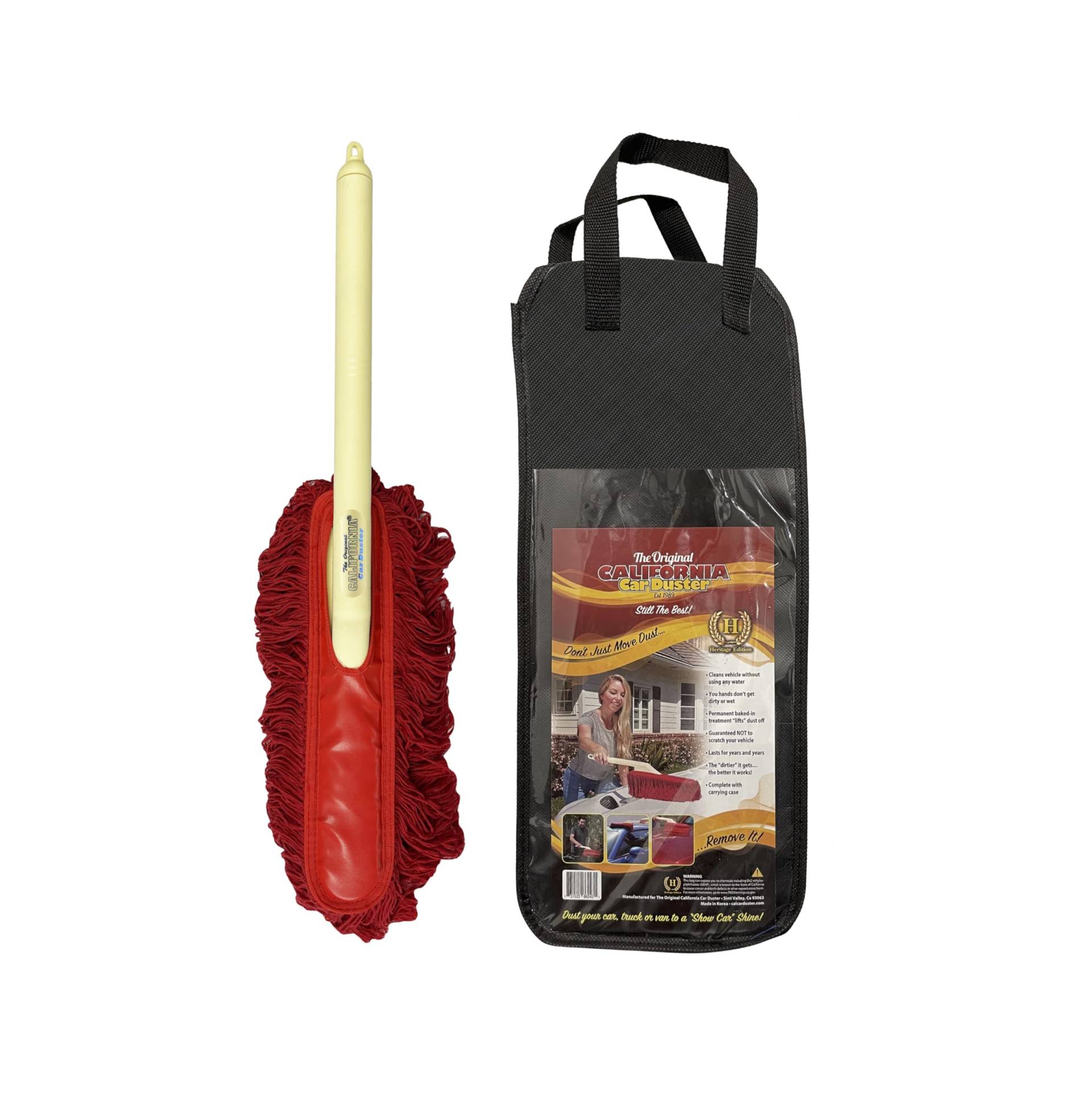 California Car Duster Heritage 86243 Auto-Staubwedel mit Kunststoffgriff und Baumwollwischer von California Car Duster