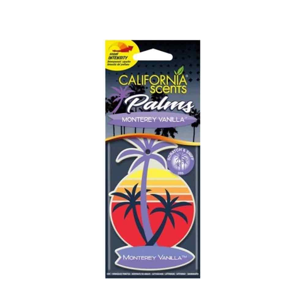 California Car Scents 302691100 Palms Lufterfrischer Monterey Vanilla, 4 Stück von California Scents