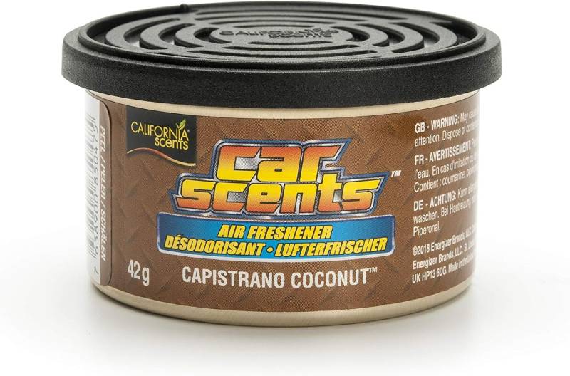 California Car Scents Capistrano Coconut Lufterfrischer, 1 EINHEIT, schwarz , braun von California Scents