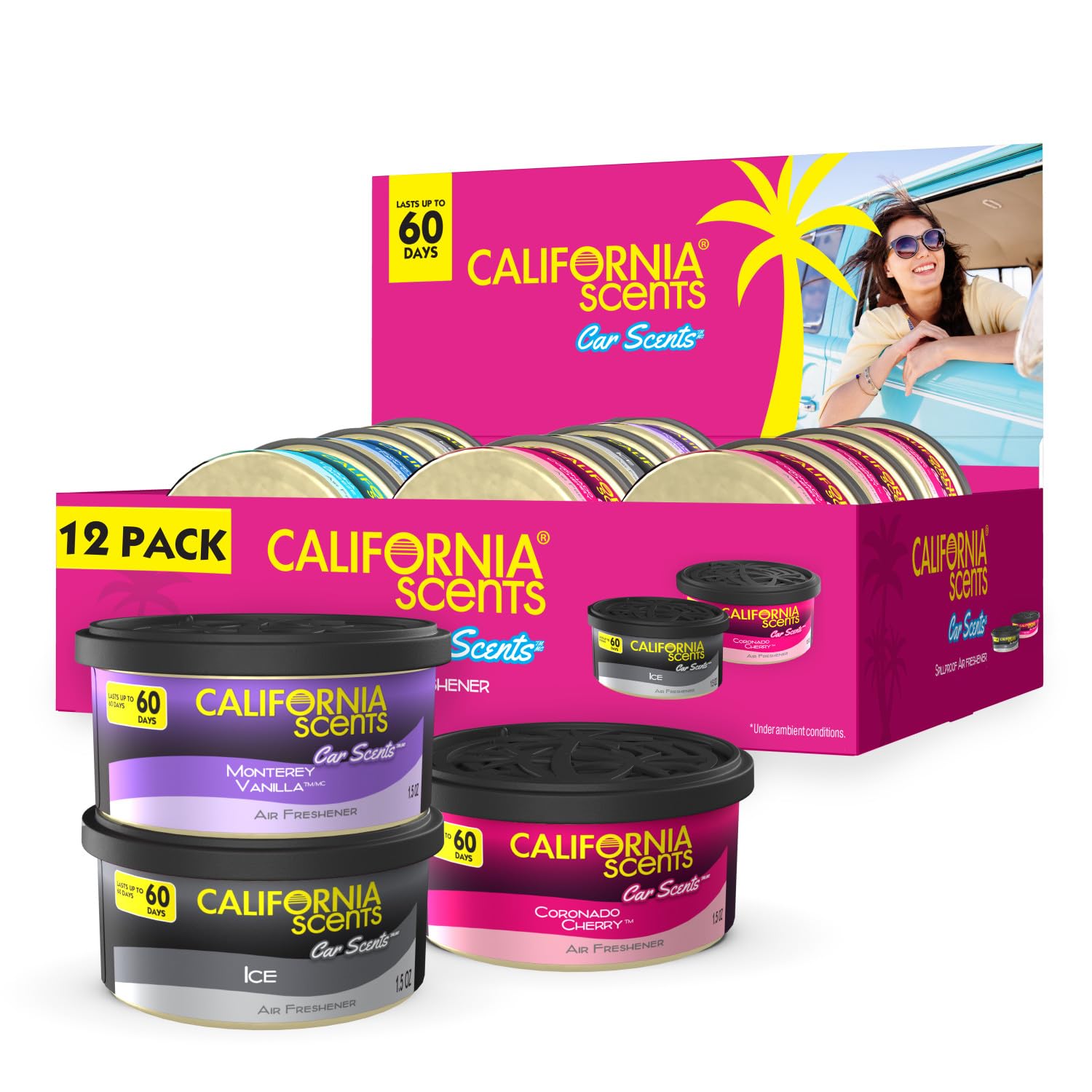 California Car Scents Lufterfrischer 12er-Pack, Cherry von California Scents