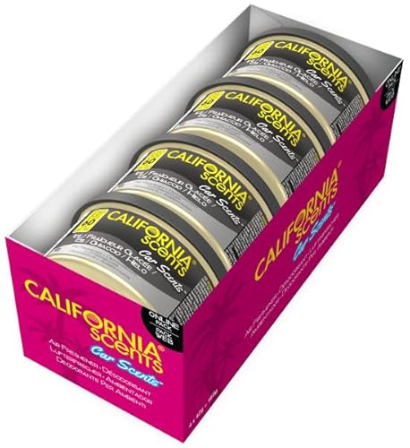 California Scents, Auto-Lufterfrischerdose, Eisduft, 4er-Pack, starker, anpassbarer, langanhaltender Duft, beseitigt Gerüche von California Scents