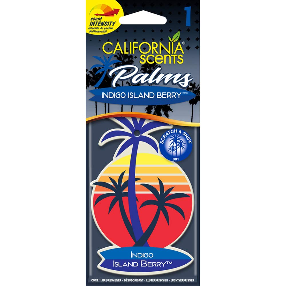 California Scents Palm Tree Lufterfrischer - Indigo Island Berry - 1 Stück von California Scents