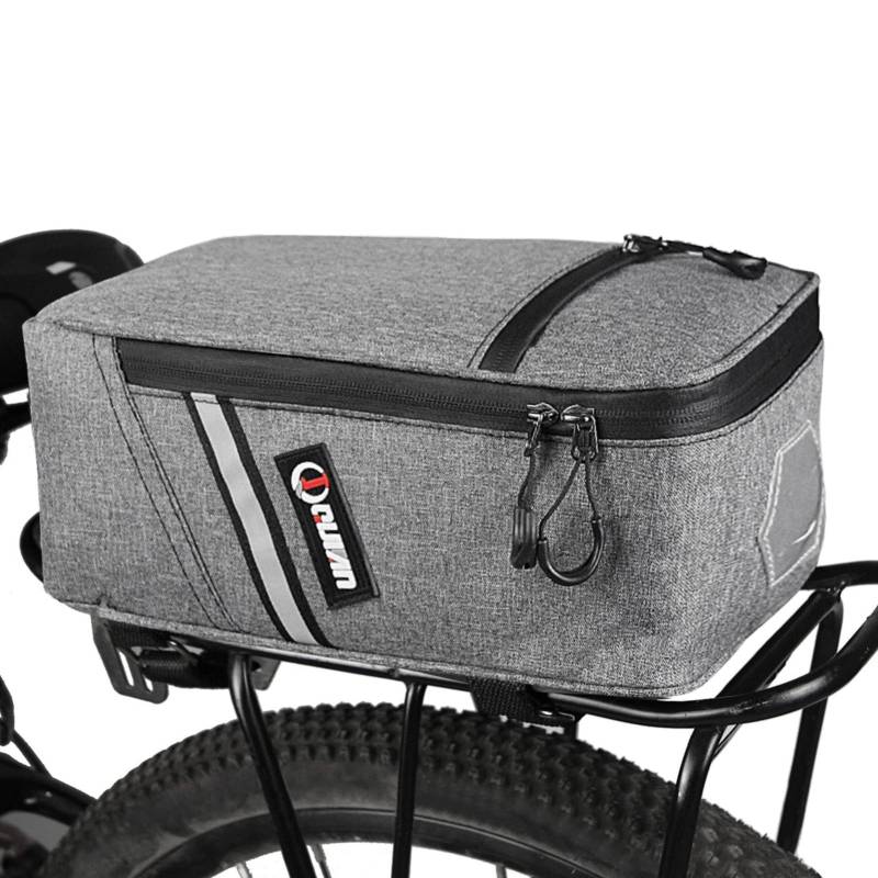 CalmGeek Fahrradlenkertasche Radfahren Fahrrad Vorderrohrtasche Fahrradtasche Umhängetasche Tragetasche (Grau-1) von CalmGeek