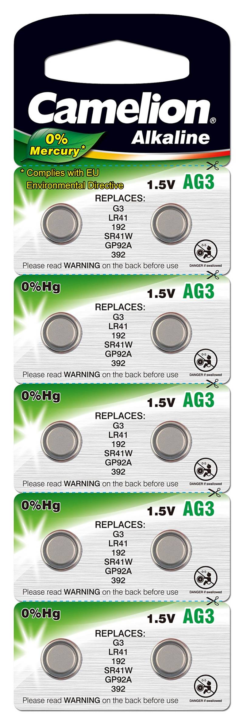 Batterie Camelion Alkaline AG3 (10 St.) von Camelion