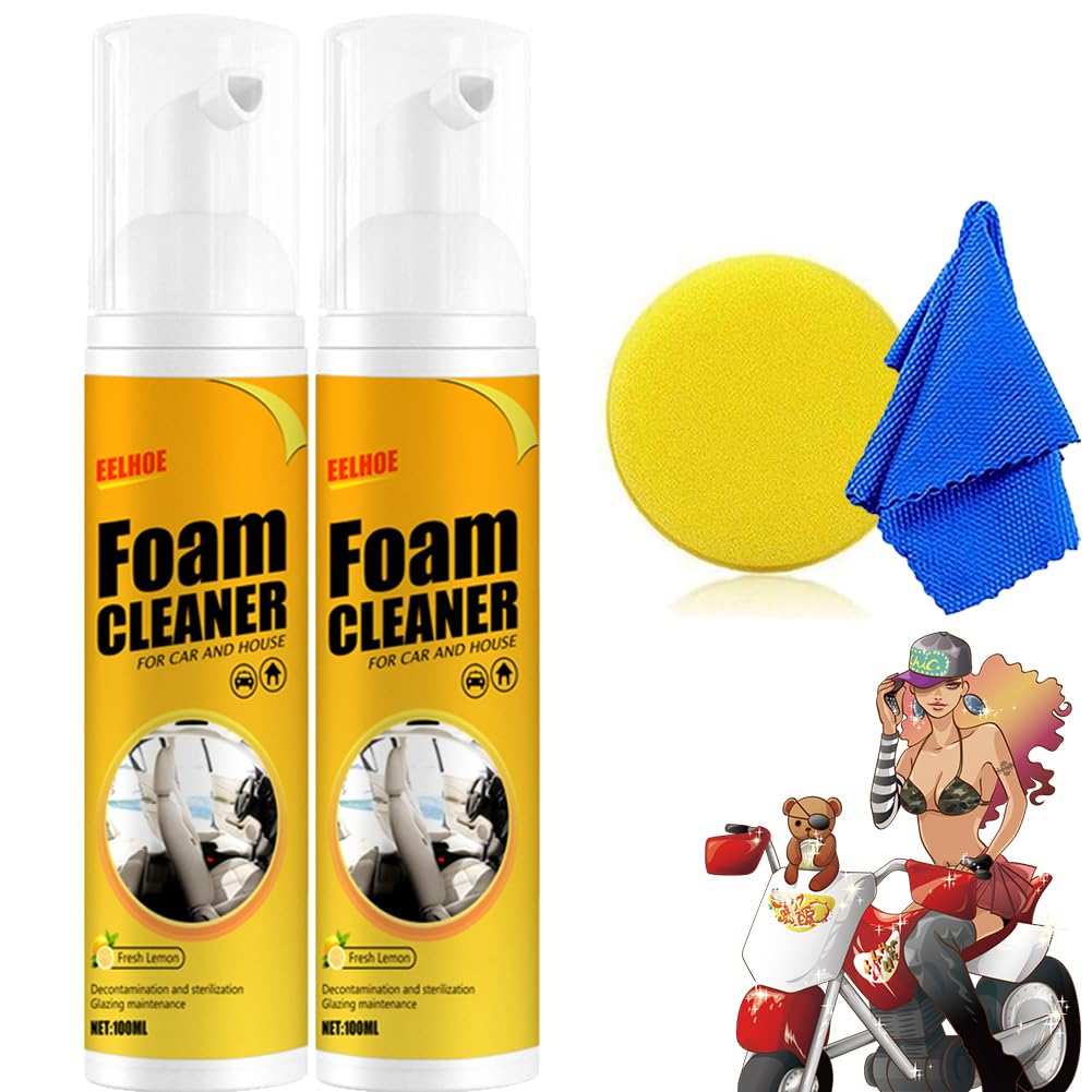 All Around Master Foam Cleaner, 2023 New Multi Purpose Foam Cleaner for Car, Car Magic Foam Cleaner All Purpose, Magic Foam Cleaner (2 Pcs, 100ML) von Camic