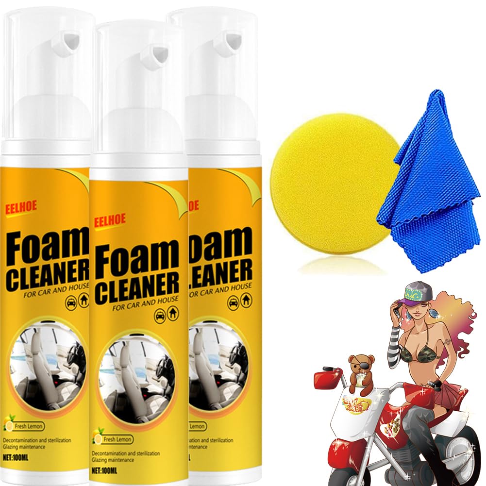 All Around Master Foam Cleaner, 2023 New Multi Purpose Foam Cleaner for Car, Foam Cleaner All Purpose, Car Interior Cleaner (3 Pcs-100ML) von Camic